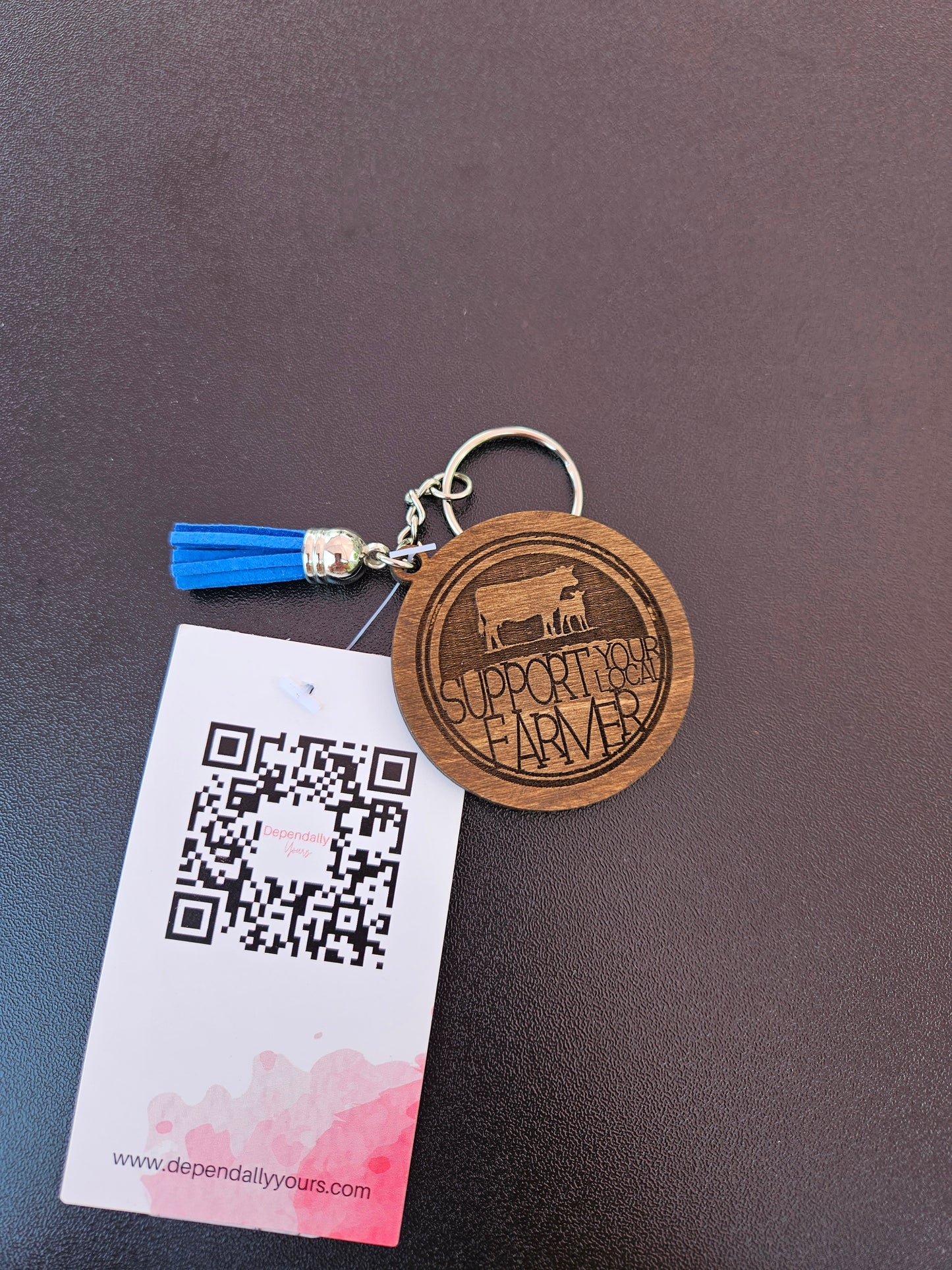 Support your Local Farmer Key Chain