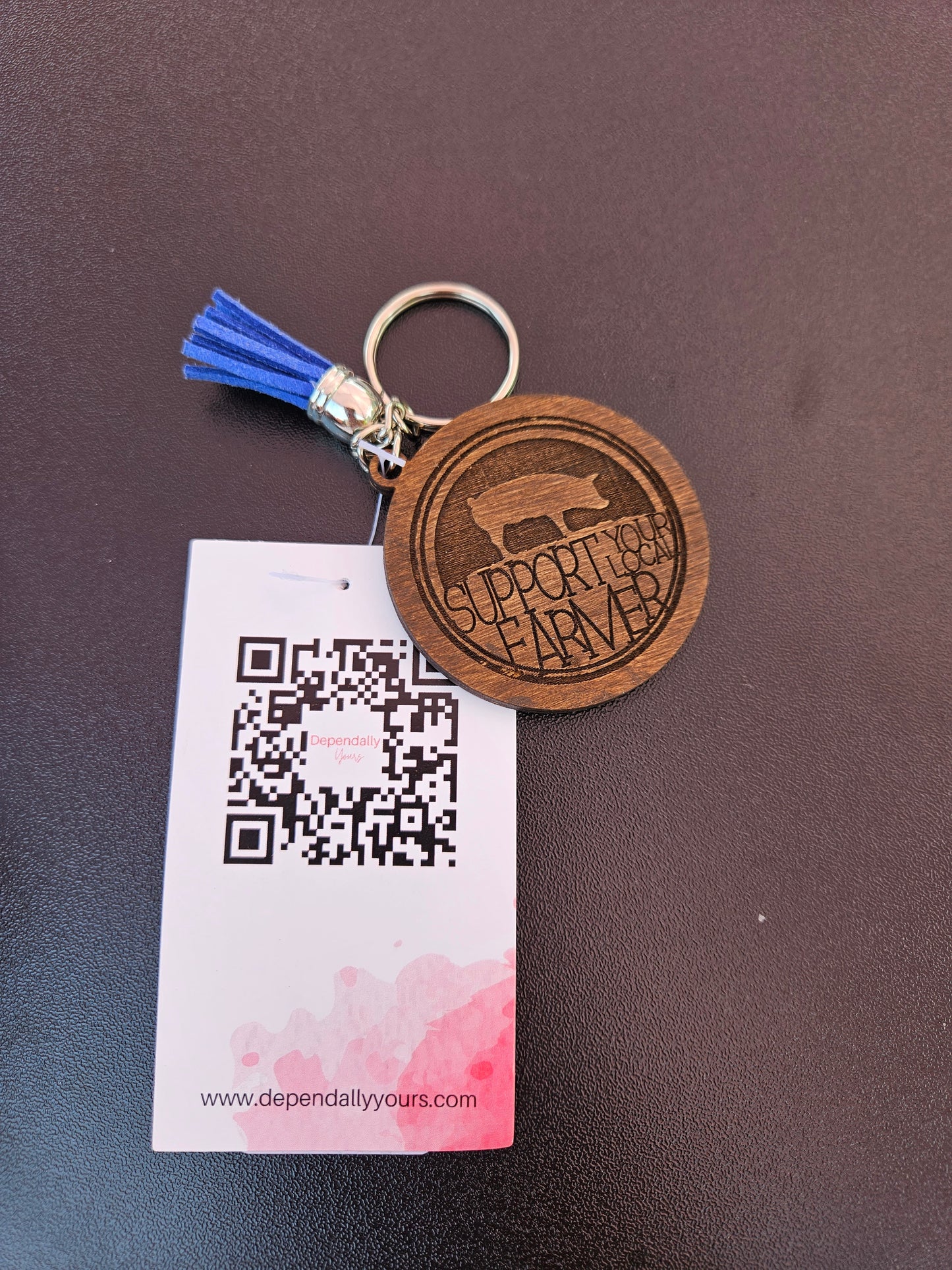 Support your Local Farmer Key Chain